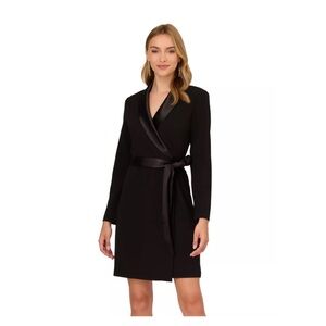 NWT Adrianna Papell Black Tuxedo A Line Dress